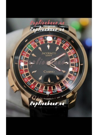 Jacob and Co Roulette Edition Replica Watch in Rose Gold Casing 