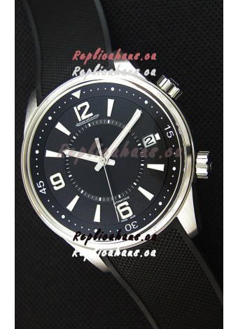 Jaeger-LeCoultre Polaris Black Dial Watch with Nylon Strap 1:1 Mirror Replica