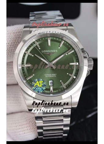 Longines Conquest Automatic Green Dial Automatic Watch in Steel Casing