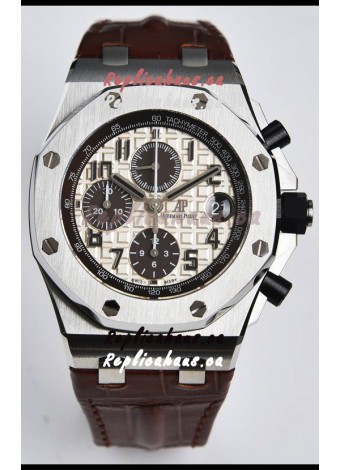 Audemars Piguet Royal Oak Offshore White Dial Chronograph 1:1 Mirror Replica Watch - 904L Steel 