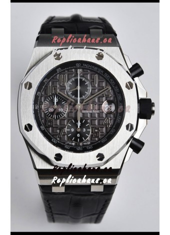 Audemars Piguet Royal Oak Offshore Grey Dial Chronograph 1:1 Mirror Replica Watch - 904L Steel 
