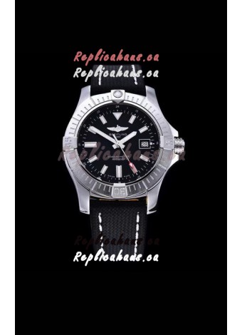 Breitling Avenger 43 Automatic Black Dial Leather 1:1 Mirror Swiss Replica Watch 