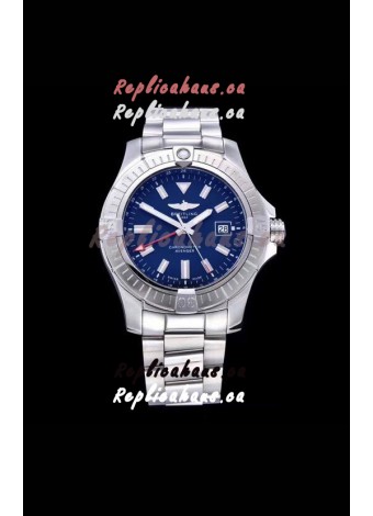 Breitling Avenger 43 Automatic Blue Dial Steel Strap 1:1 Mirror Swiss Replica Watch 