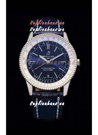 Breitling Navitimer 1 Automatic Swiss Replica Watch in Blue Dial - Leather Strap