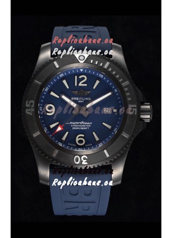 Breitling Superocean Automatic 46 Black Steel - Blue Dial in DLC Coated Casing 