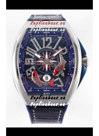 Franck Muller Vanguard KOI V45 YT SC DT AC BL KOI 2 Swiss Replica Watch 