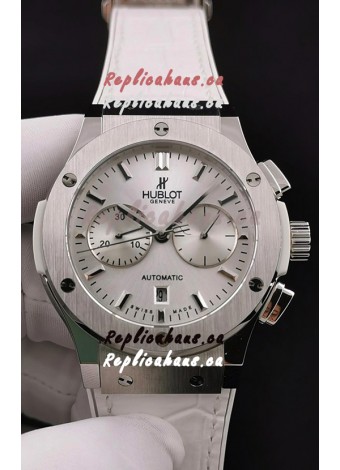 Hublot Classic Fusion Chronograph Stainless Steel Casing Silver Dial 1:1 Mirror Replica Watch 