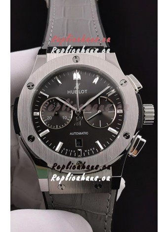 Hublot Classic Fusion Chronograph Stainless Steel Casing Grey Dial 1:1 Mirror Replica Watch 