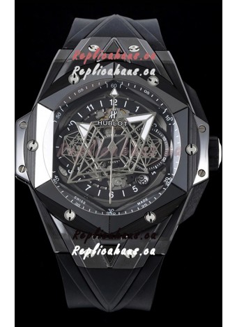 Hublot Big Bang UNICO Sang Bleu II Black Ceramic 1:1 Mirror Quality Swiss Replica Watch 