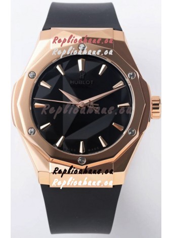 Hublot Classic Fusion Orlinski King Gold 40MM Edition Black Dial Swiss Replica Watch