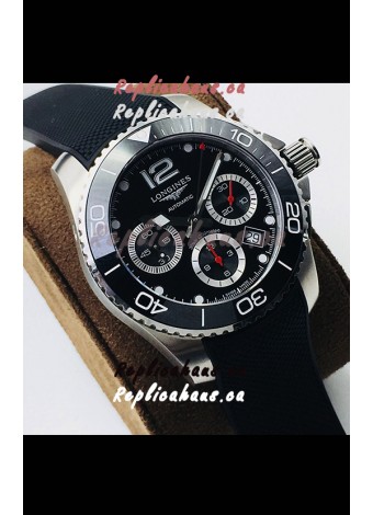 Longines HydroConquest Automatic Chronograph 1:1 Swiss Replica Black Dial Watch 