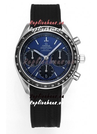 Omega Speedmaster Racing 904L Steel Chronograph 1:1 Mirror Replica in Blue Dial
