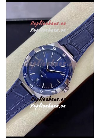 Omega Co-Axial Constellation 41MM 904L Steel Blue Dial 1:1 Mirror Replica Watch