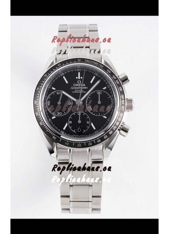 Omega Speedmaster Racing 904L Steel Chronograph 1:1 Mirror Replica in Black Dial