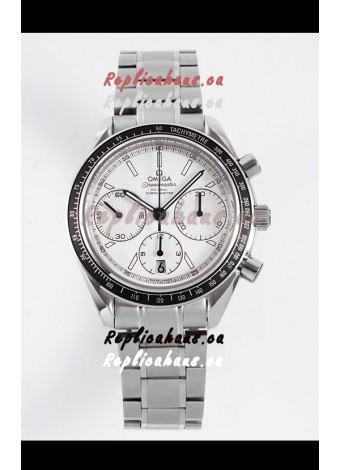 Omega Speedmaster Racing 904L Steel Chronograph 1:1 Mirror Replica in White Dial