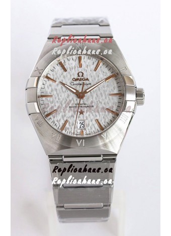 Omega Co-Axial Constellation 41MM 904L Steel Grey Dial 1:1 Mirror Replica Watch