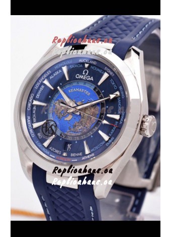 Omega Seamaster Aqua Terra 150M GMT Worldtime Rubber Strap Swiss Replica Watch