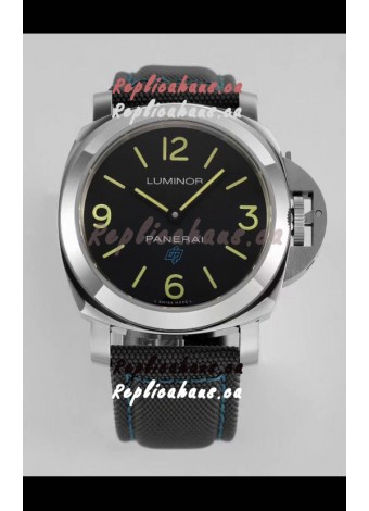 Panerai Luminor Base Logo PAM00774 Black Dial 1:1 Mirror Quality - 904L Steel in Canvas Strap 
