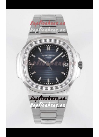 Patek Philippe Nautilus 5711/1A Blue Dial 1:1 Mirror Swiss Replica Watch in 904L Steel 