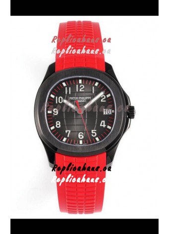 Patek Philippe Aquanaut 5167 Black Venom Edition 1:1 Mirror Replica Watch - Red Strap