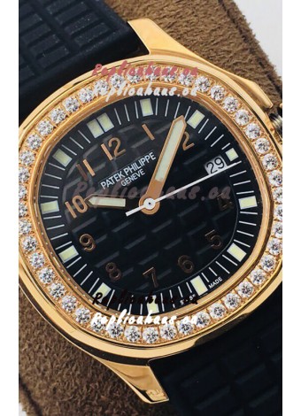 Patek Philippe Aquanaut 5067A Swiss Replica Watch in Yellow Gold Black Dial - 35MM