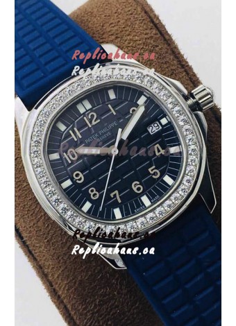 Patek Philippe Aquanaut 5067A Swiss Replica Watch in Stainless Steel Diamonds Bezel 35MM