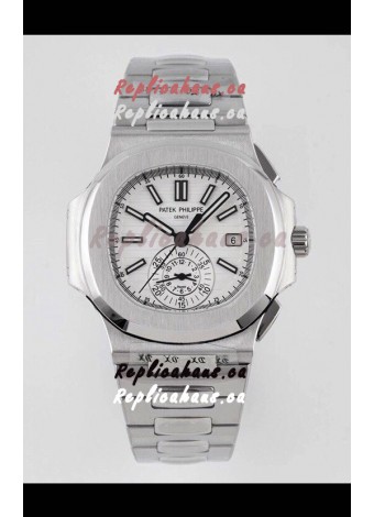 Patek Philippe Nautilus 5980/1A 904L Steel Case in White Dial - 1:1 Mirror Replica