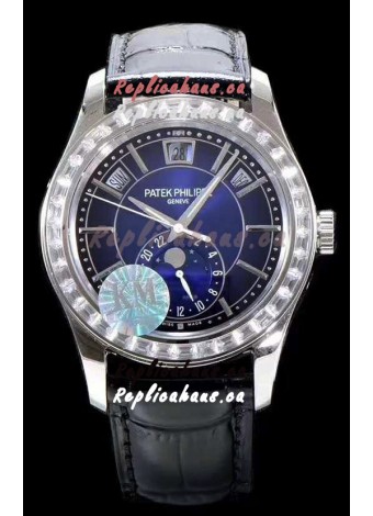 Patek Philippe 5205-001 Complications MoonPhase Blue Dial 1:1 Mirror Swiss Replica Watch