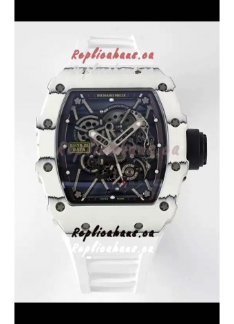 Richard Mille RM35-01 Rafael Nadal Carbon Fiber Casing with Genuine Tourbillon Super Clone Watch 