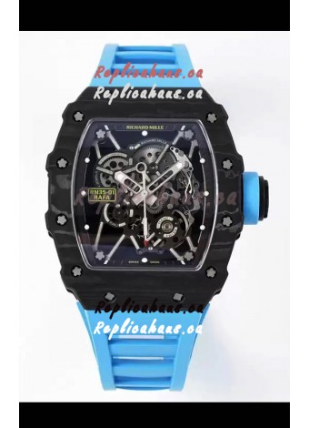 Richard Mille RM35-01 Rafael Nadal Carbon Fiber Casing with Genuine Tourbillon Super Clone Watch 