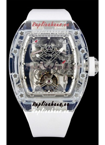 Richard Mille 56-01 Transparent Sapphires Casing with Genuine Swiss Tourbillon Movement Super Clone