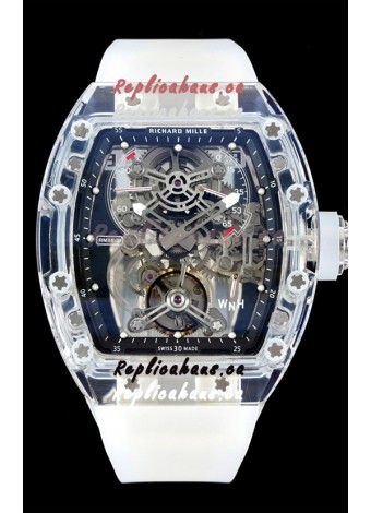 Richard Mille 56-01 Transparent Sapphires Casing with Genuine Swiss Tourbillon Movement Super Clone