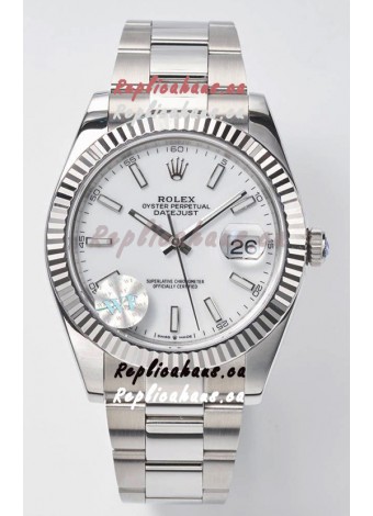 Rolex Datejust Cal.3235 Movement Swiss Watch 1:1 Mirror Replica 904L Steel 41MM - White Dial 