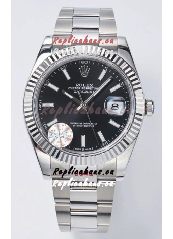 Rolex Datejust Cal.3235 Movement Swiss Watch 1:1 Mirror Replica 904L Steel 41MM - Black Dial 