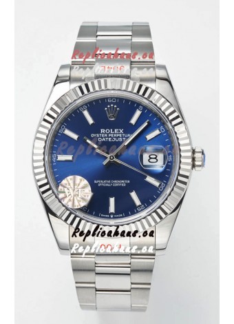 Rolex Datejust Cal.3235 Movement Swiss Watch 1:1 Mirror Replica 904L Steel 41MM - Blue Dial 