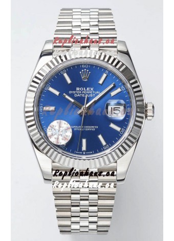 Rolex Datejust Cal.3235 Movement Swiss Watch 1:1 Mirror Replica 904L Steel 41MM - Blue Dial 