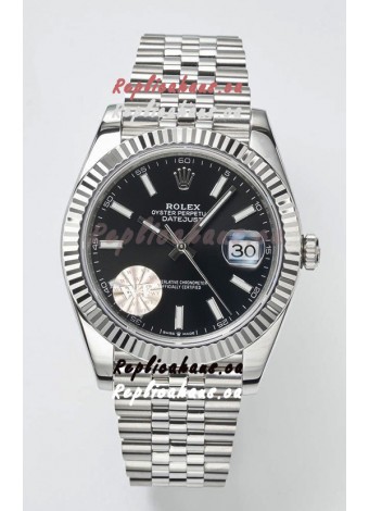 Rolex Datejust Cal.3235 Movement Swiss Watch 1:1 Mirror Replica 904L Steel 41MM - Black Dial 