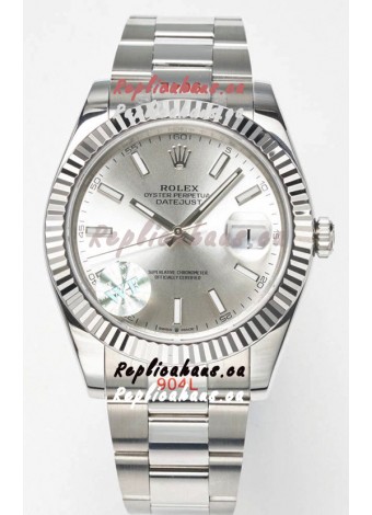Rolex Datejust Cal.3235 Movement Swiss Watch 1:1 Mirror Replica 904L Steel 41MM - Steel Dial 