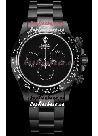 Rolex Daytona Blaken 1:1 Swiss Mirror Replica Black Dial Cal.4130 Movement (WITH BOX) 