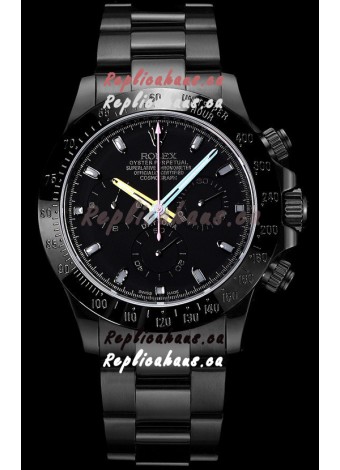Rolex Daytona Blaken 1:1 Swiss Mirror Replica Black Dial Cal.4130 Movement (WITH BOX) 