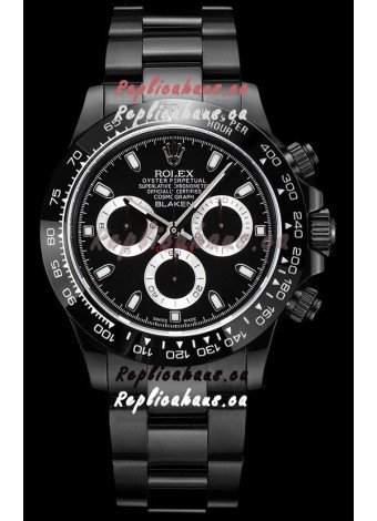 Rolex Daytona Blaken 1:1 Swiss Mirror Replica Black Dial Cal.4130 Movement (WITH BOX) 