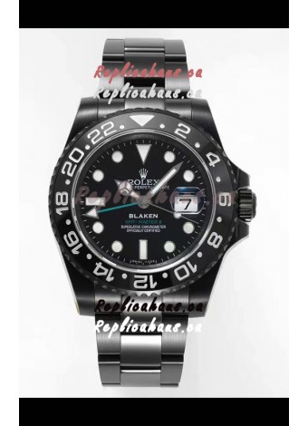 Rolex GMT Masters II REF.126710BLRO BLAKEN Swiss Replica - 904L Steel in DLC Coating