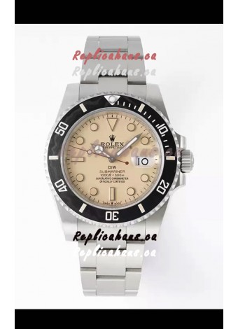 Rolex Submariner DiW Stainless Steel Casing Black Ceramic Bezel Edition Watch 