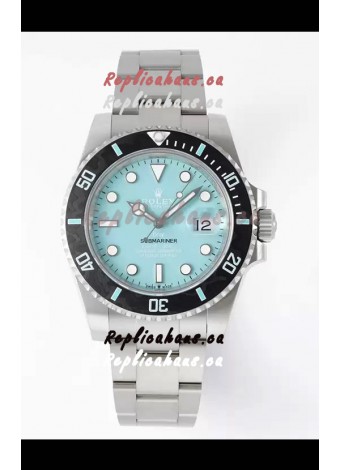 Rolex Submariner DiW Stainless Steel Casing Black Ceramic Bezel Blue Dial Edition Watch 