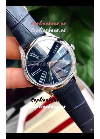 Omega De Ville Tresor Edition Swiss Quartz Watch 36MM Steel Casing Blue Dial