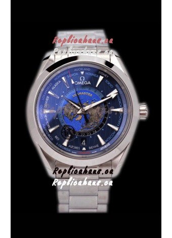 Omega Seamaster Aqua Terra 150M GMT Worldtime Swiss Replica Watch 