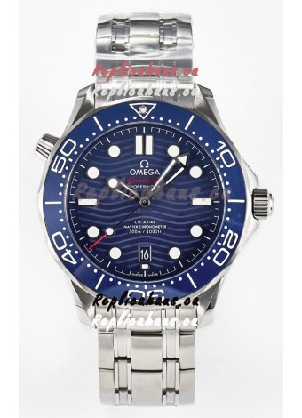 Omega Seamaster Super Clone 300M Master Chronometer Blue Swiss 904L Steel Watch
