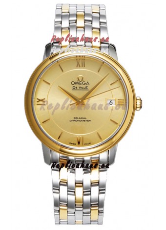 Omega De Ville Co-Axial Chronometer 36.8MM Swiss Replica Watch in Two Tone Casing