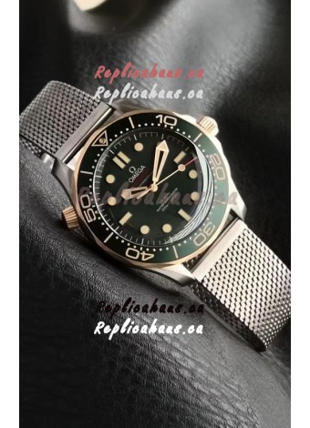 Omega Seamaster Super Clone 300M Diver Titanium Two Tone Green Dial Watch 