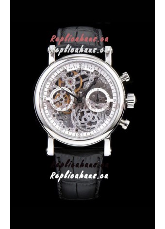 Patek Philippe Complications Skeleton Chronograph Watch in 904L Steel Case